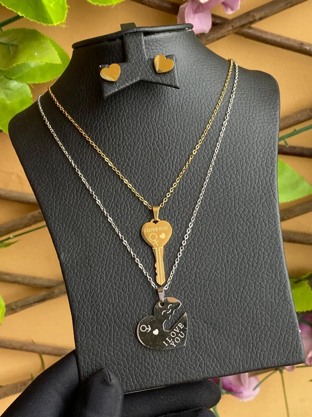 3 pc set stainless steel jewellery