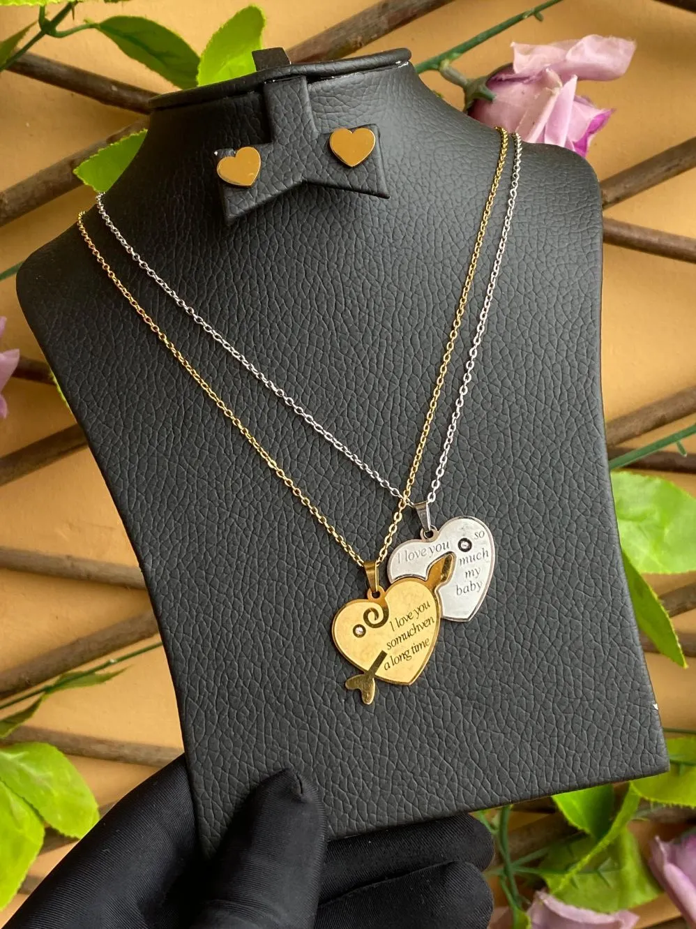 3 pc set stainless steel jewellery