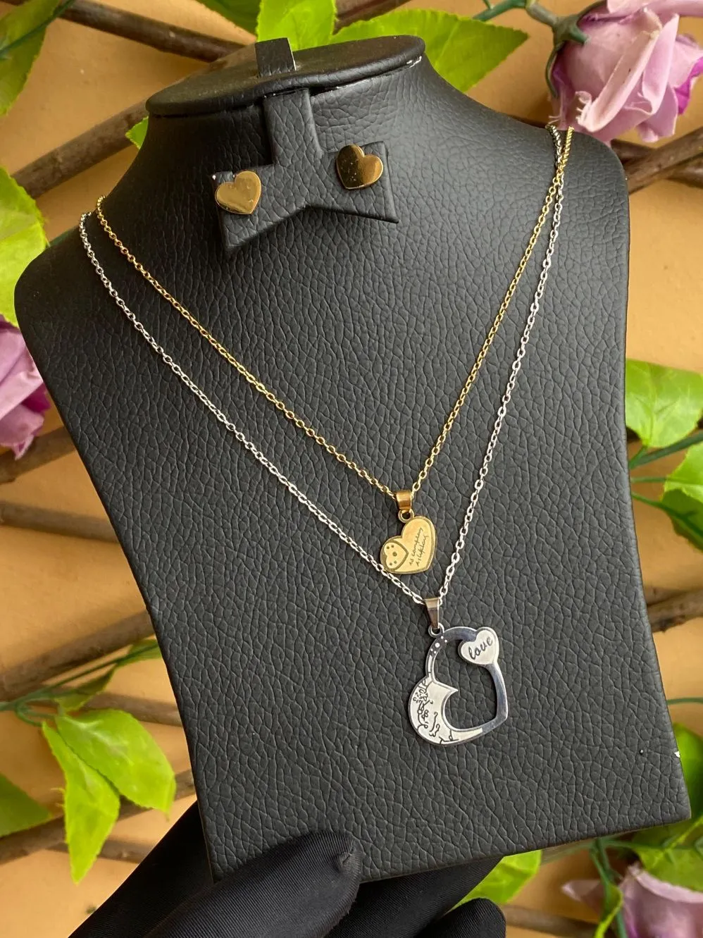 3 pc set stainless steel jewellery