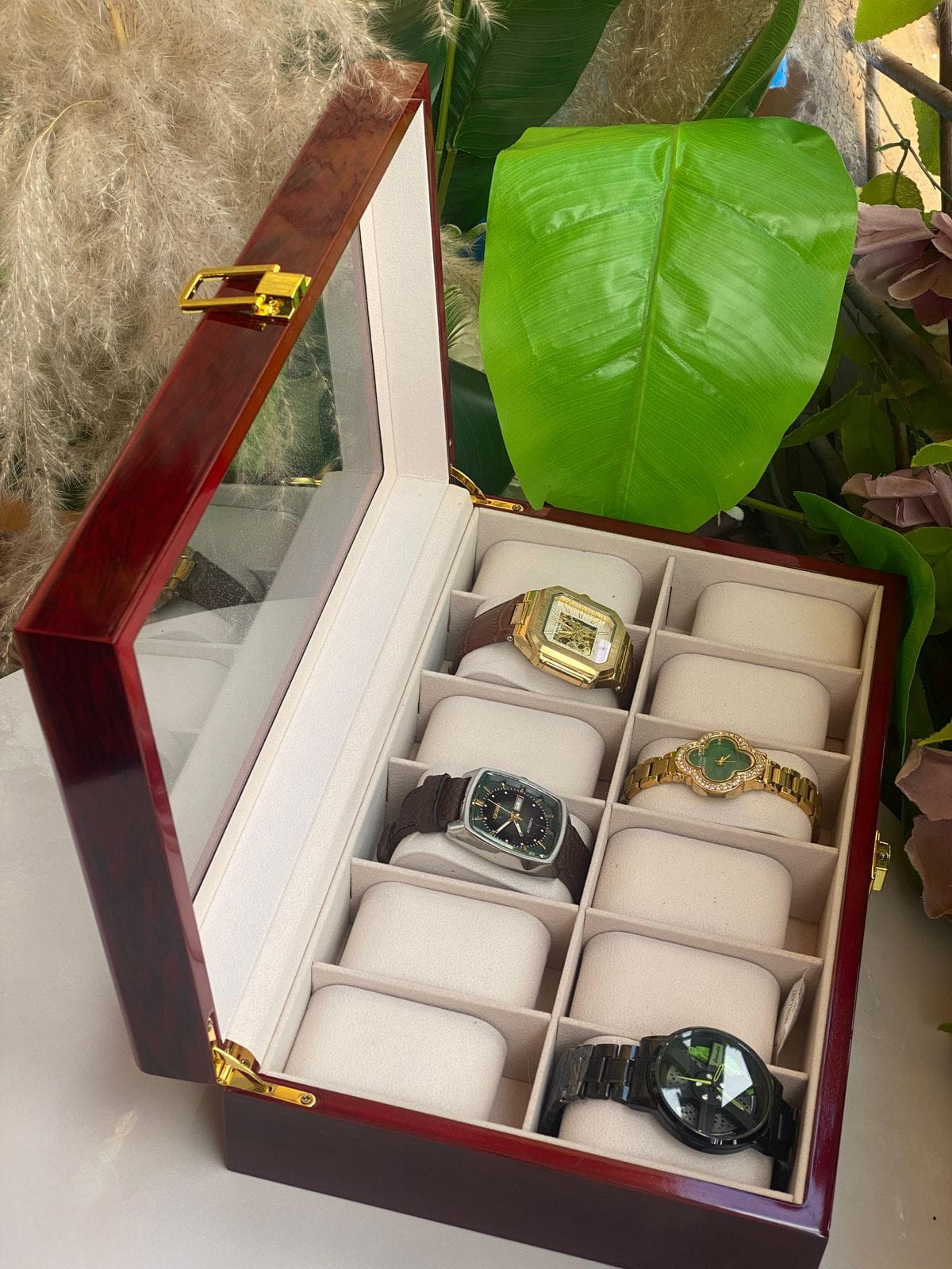 WOODEN EXECUTIVE WATCH ORGANIZERS